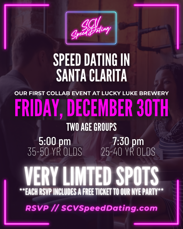 ATTENTION SINGLES! Join Our Speed Dating Event on Dec 30th 